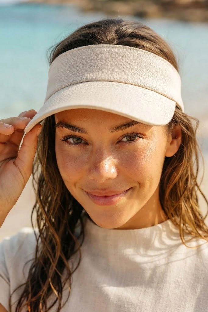 Beige Visor Hat SPK2601-1