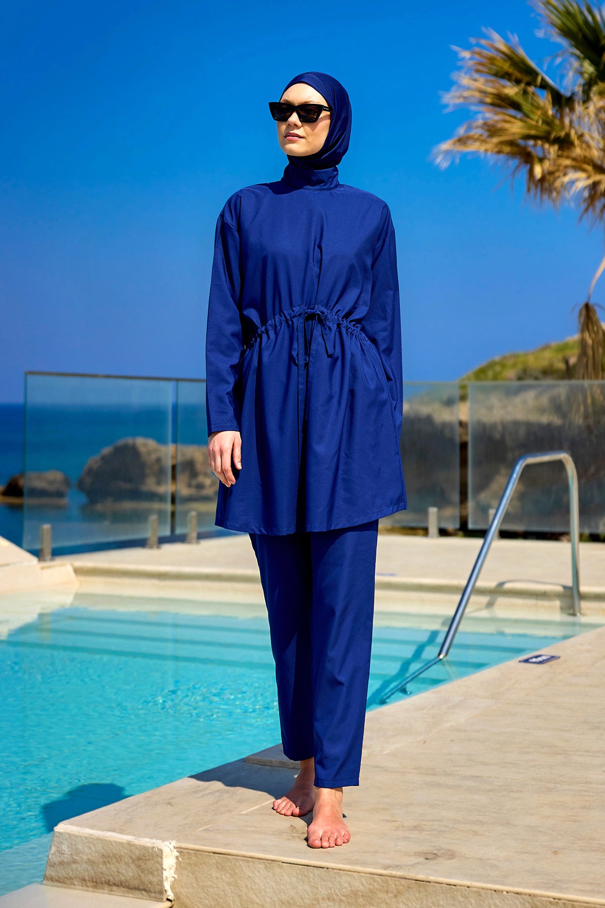 Andalus Full Coverage Burkini Set with Front Ruching A2502-2
