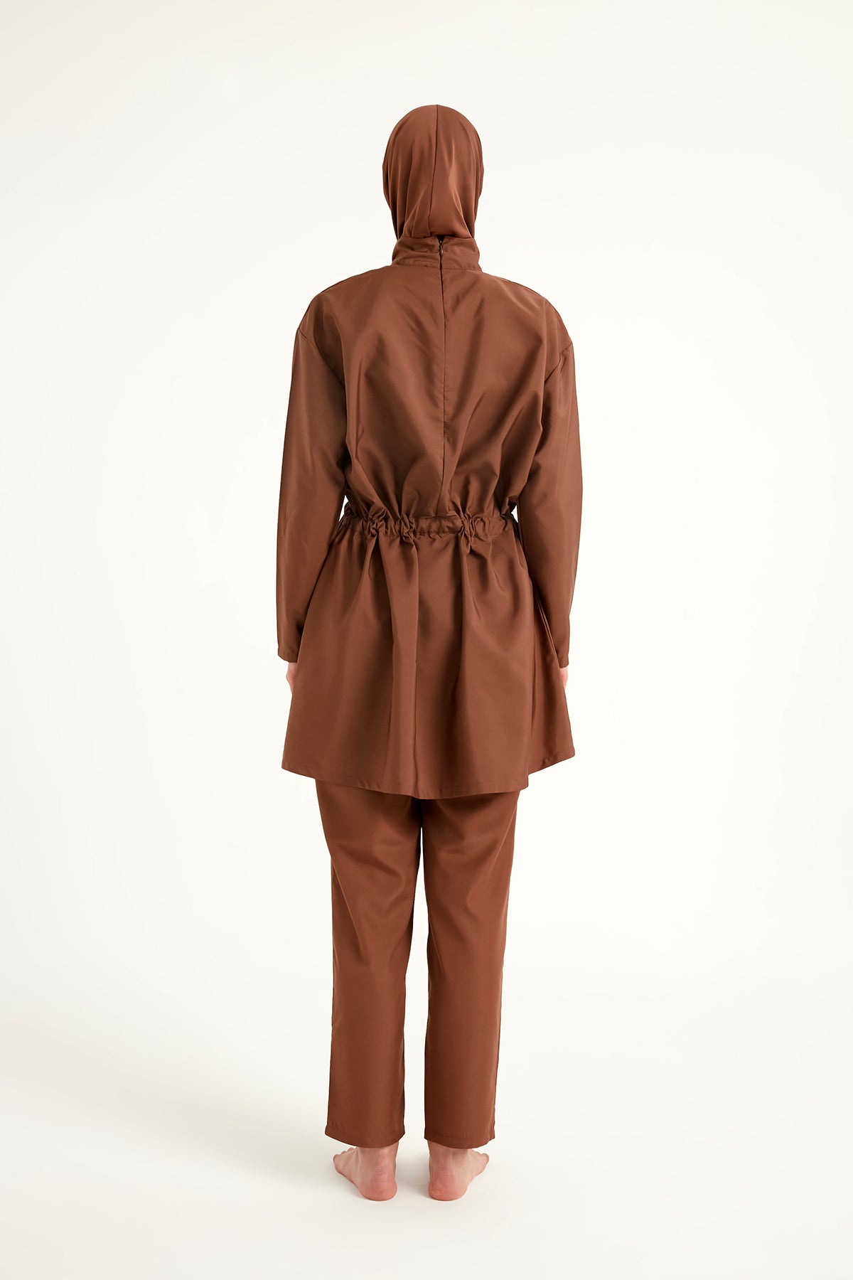 طقم بوركيني أندلس كامل التغطية مع كشكشة أمامية A2502-3 