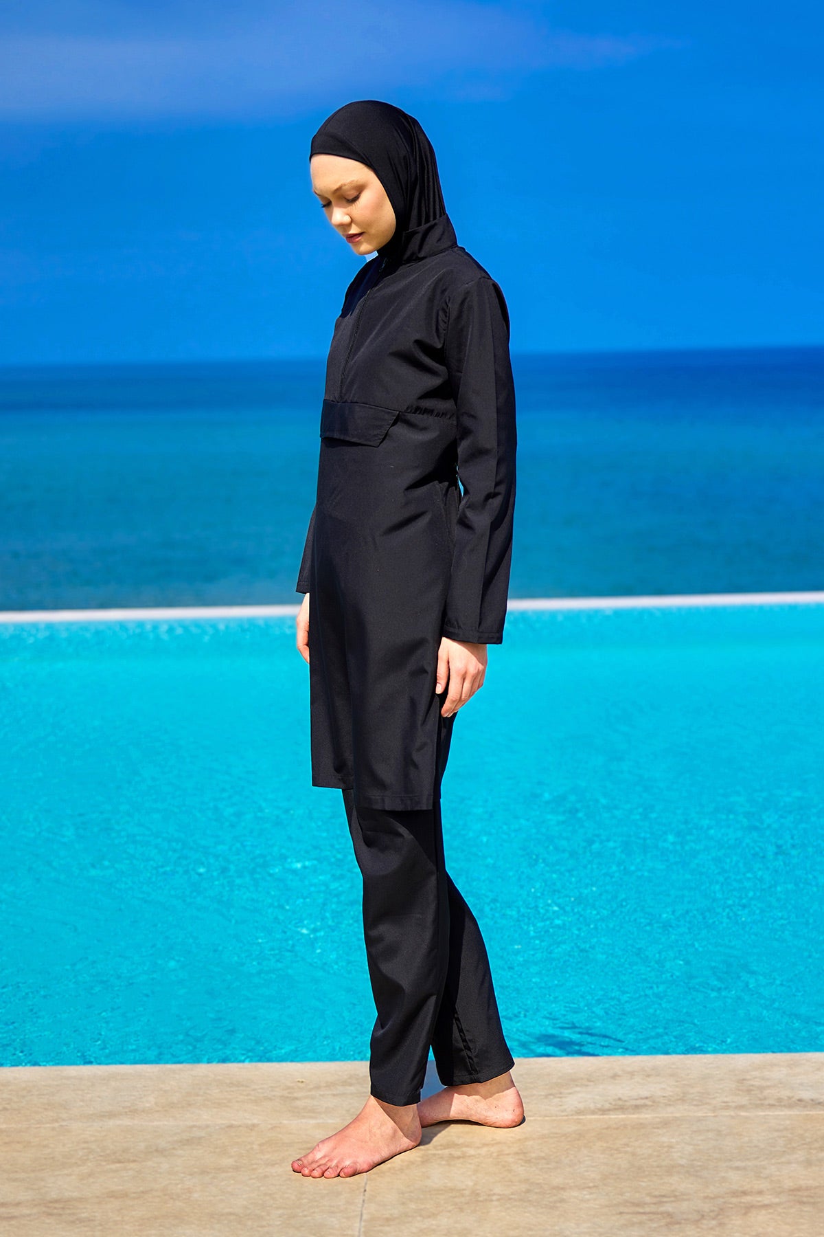 Andalus Black Full Coverage Burkini Set for A2503-1