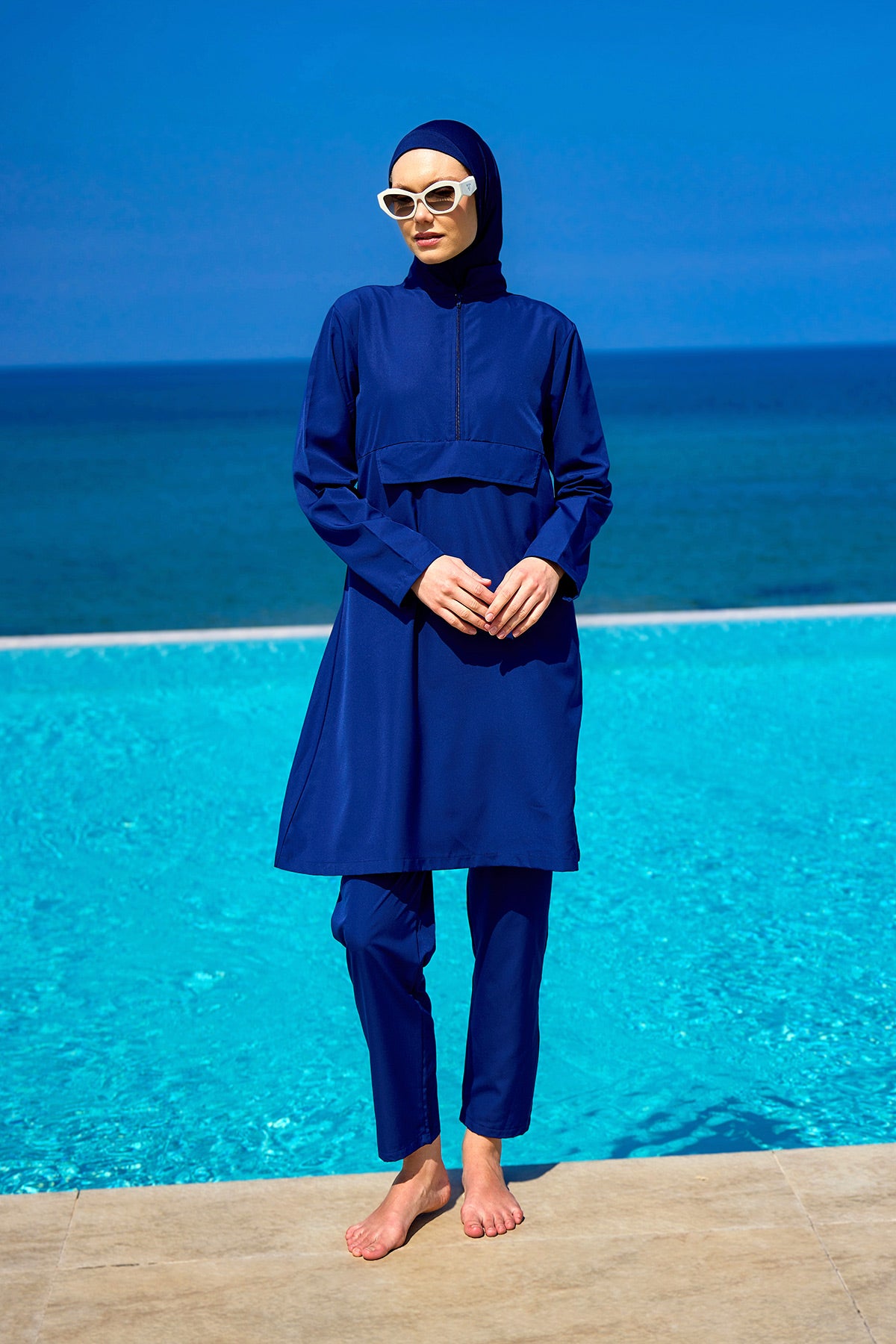 Andalus Navy Full Coverage Burkini Set for Women A2503-2 Secondary image