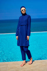Andalus Navy Full Coverage Burkini Set for Women A2503-2