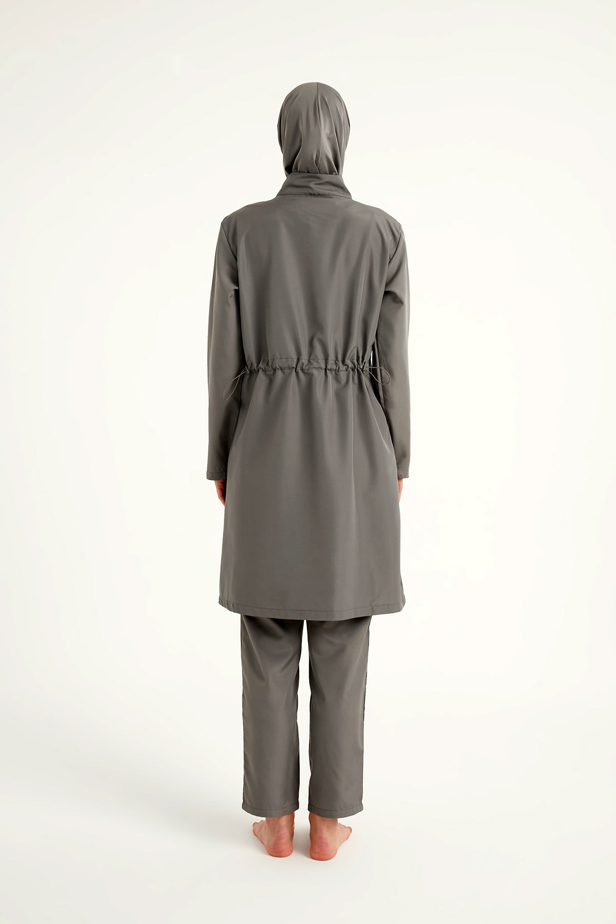 Andalus Charcoal Full Coverage Burkini Set for Women A2503-4