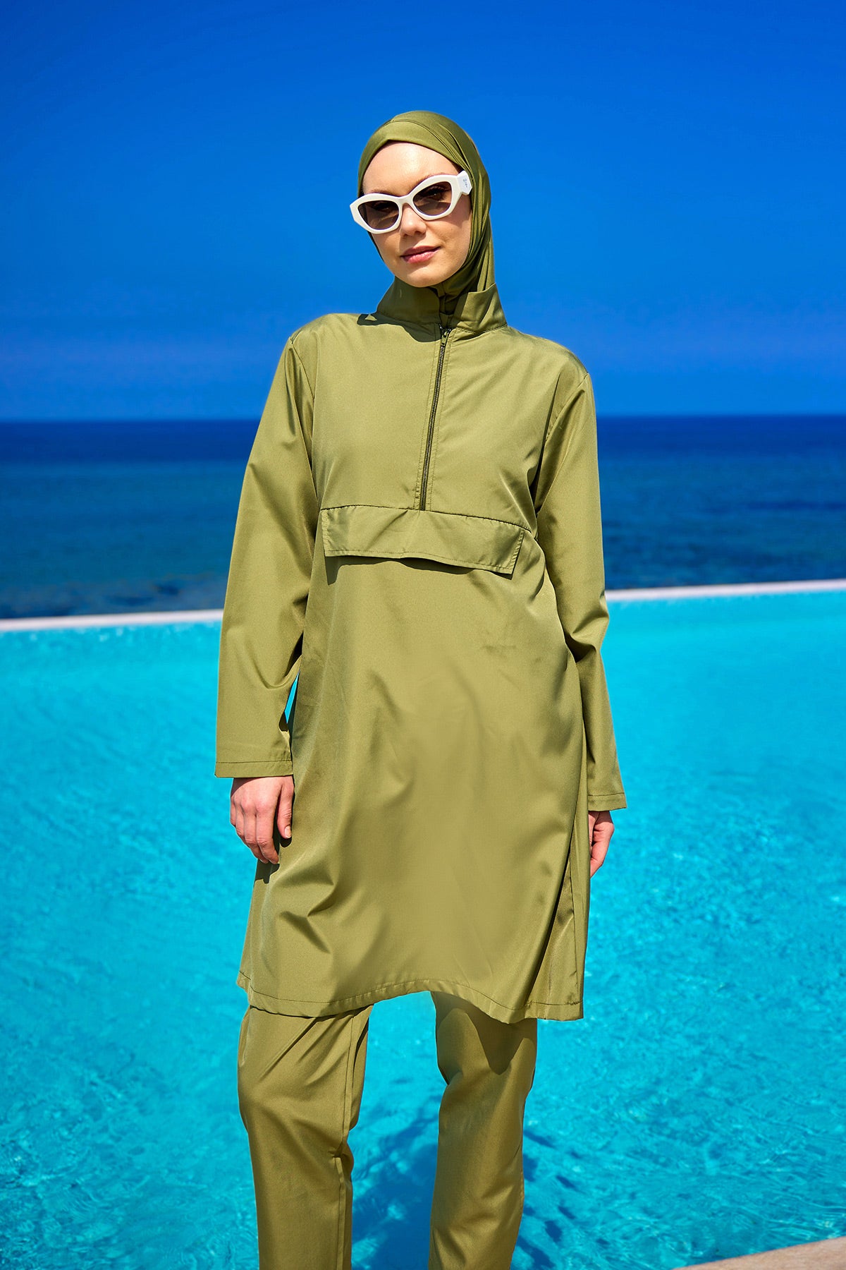 Andalus Black Full Coverage Burkini Set for Women A2503-5 Secondary image