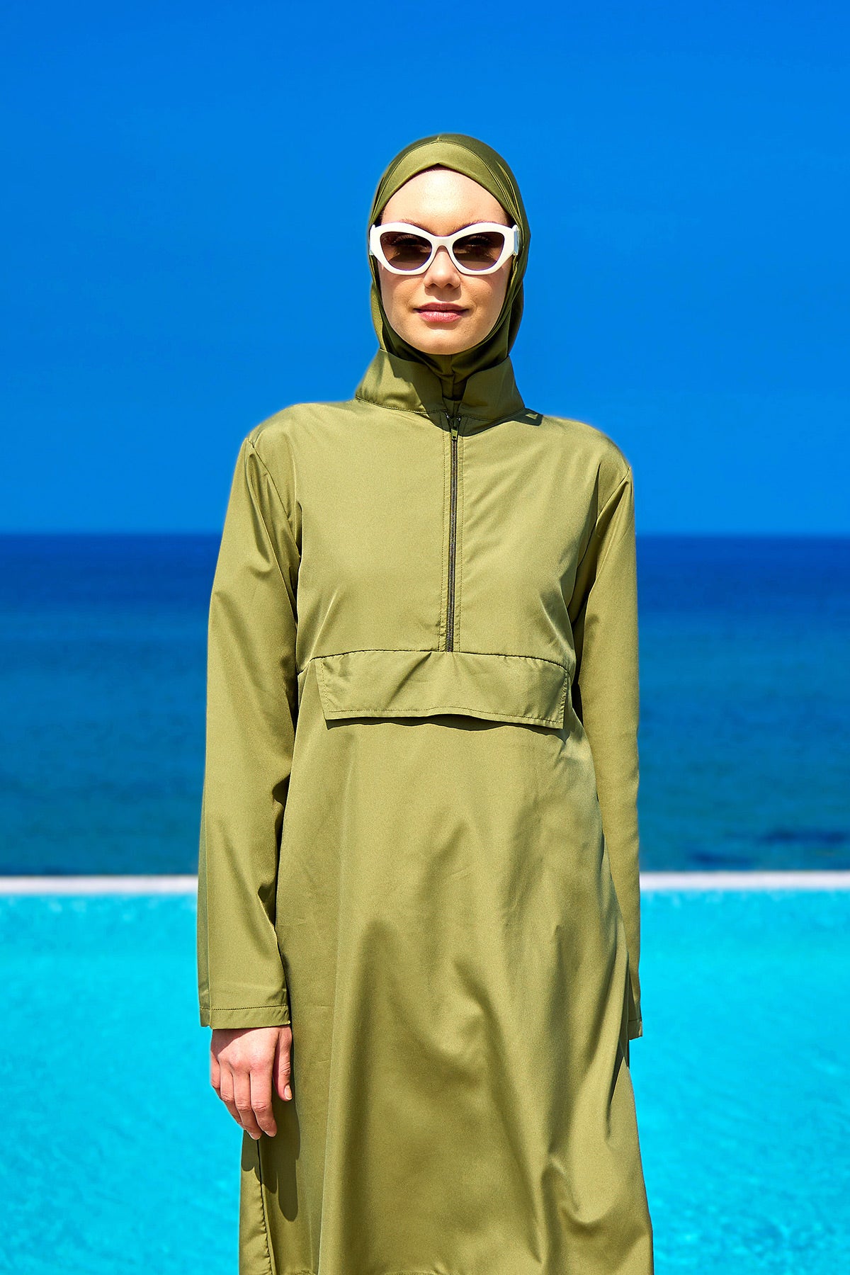 Andalus Black Full Coverage Burkini Set for Women A2503-5