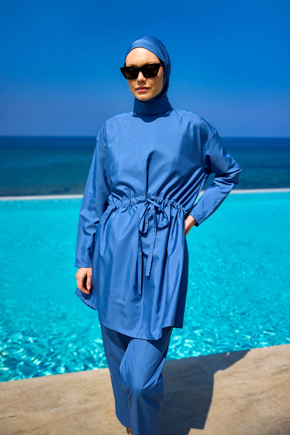 Andalus Full Coverage Burkini Set with Front Ruching A2502-6