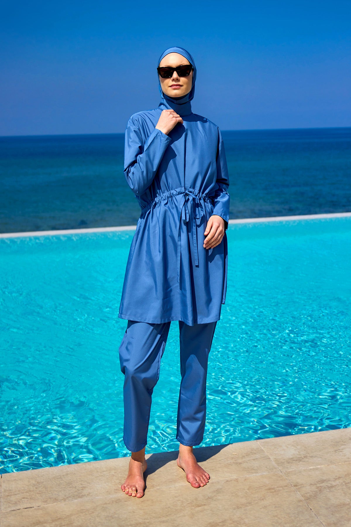 Andalus Full Coverage Burkini Set with Front Ruching A2502-6