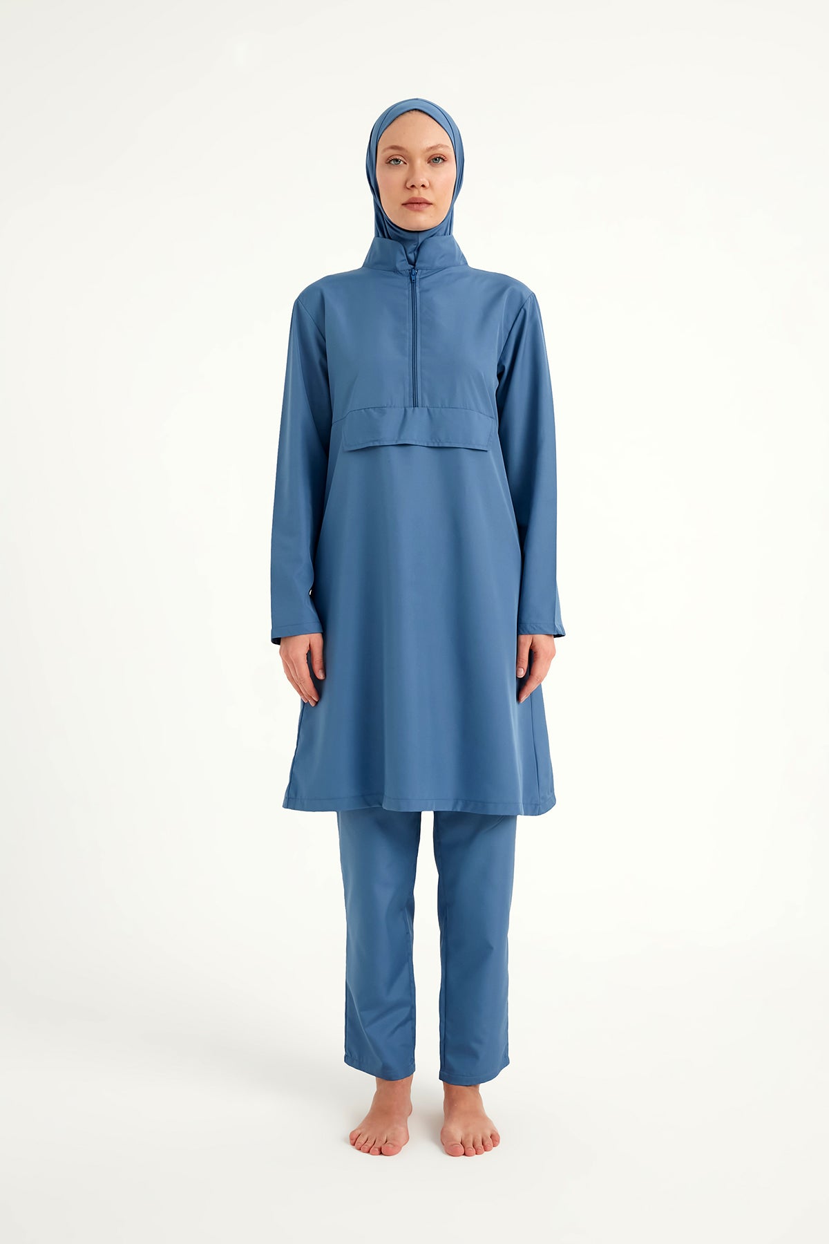 Andalus Indigo Full Coverage Burkini Set for Women A2503-6