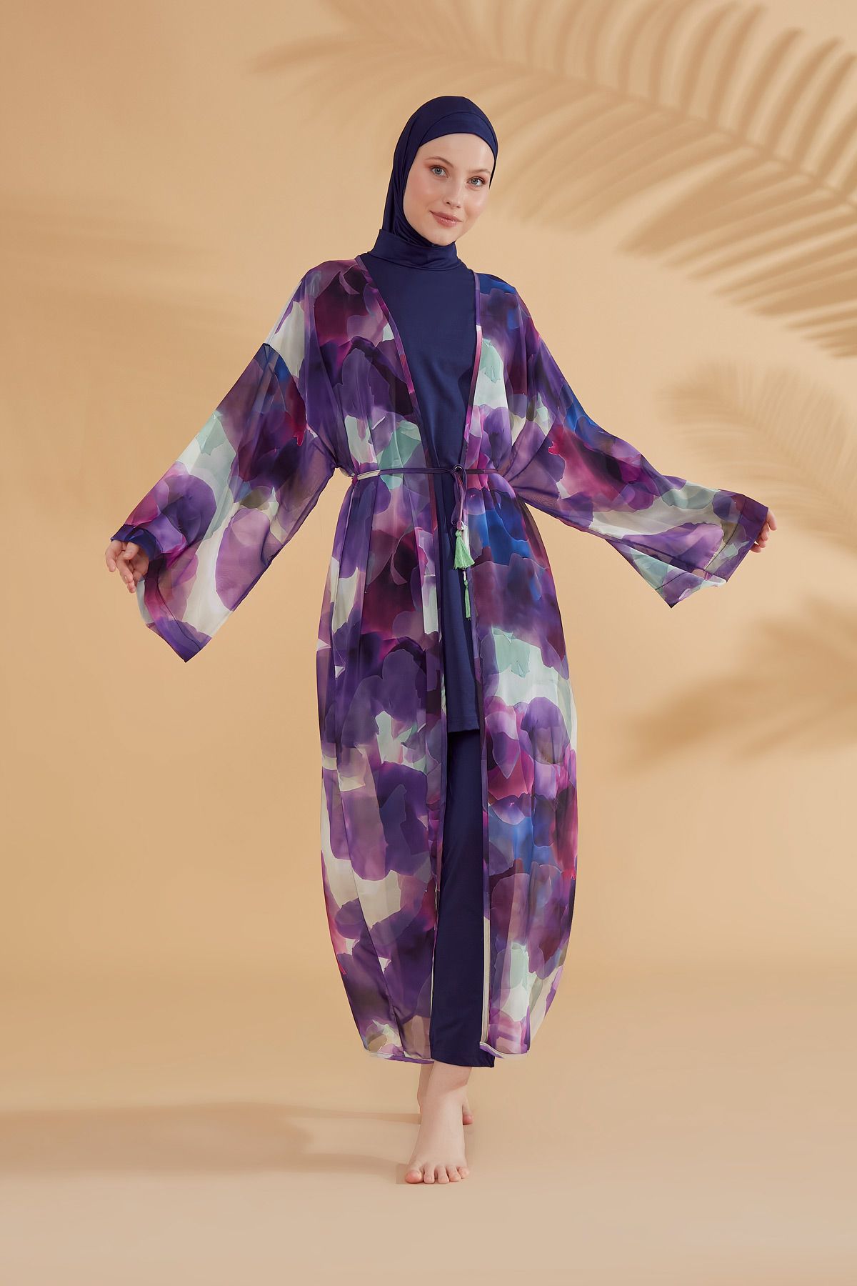 Purple Pareo Kimono P2338