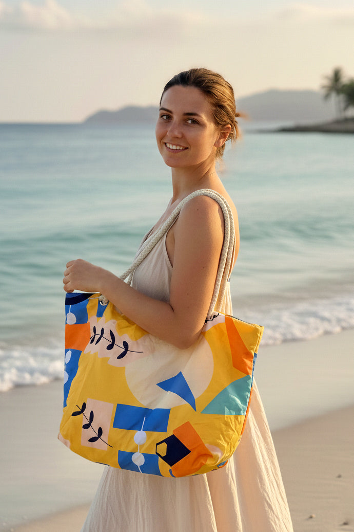 Marina Yellow Beach Bag - C2337