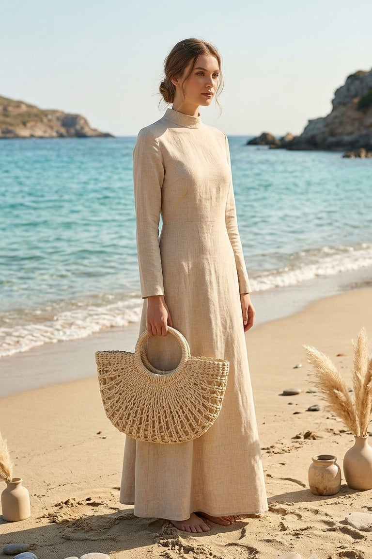 Camel Straw Bag - CNT2606