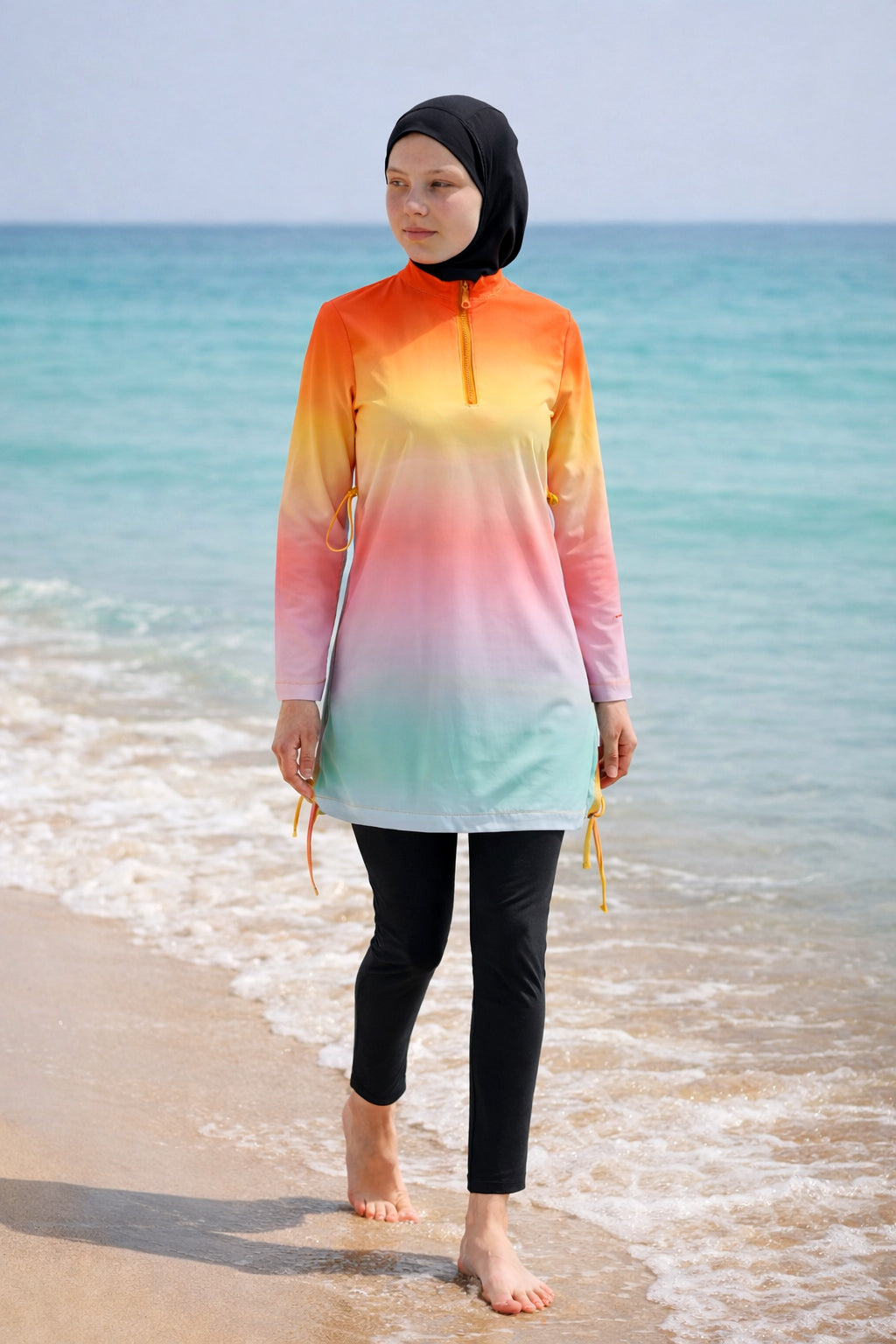 Marina Girls Modest Swimsuit – Sunset Ombre G2501