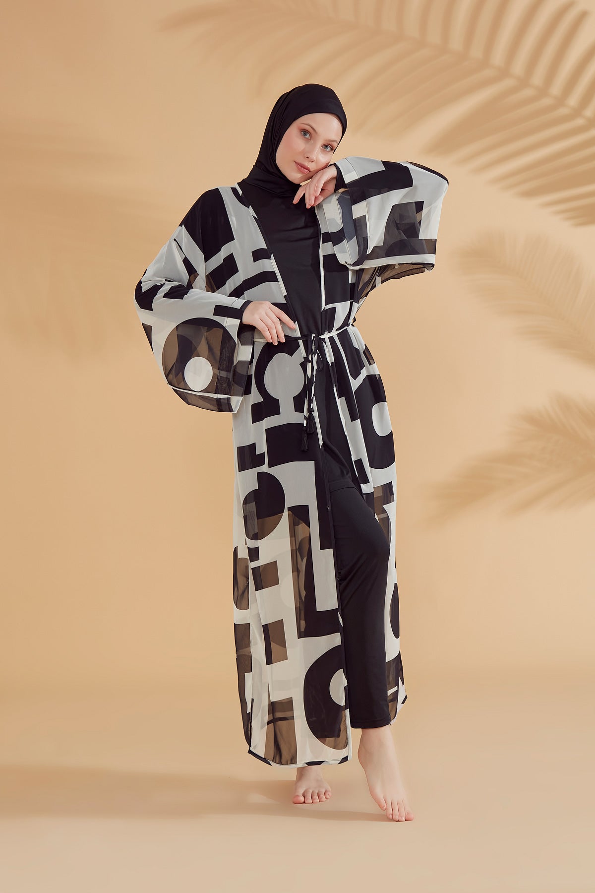 Black Pareo Kimono P2337 AUS