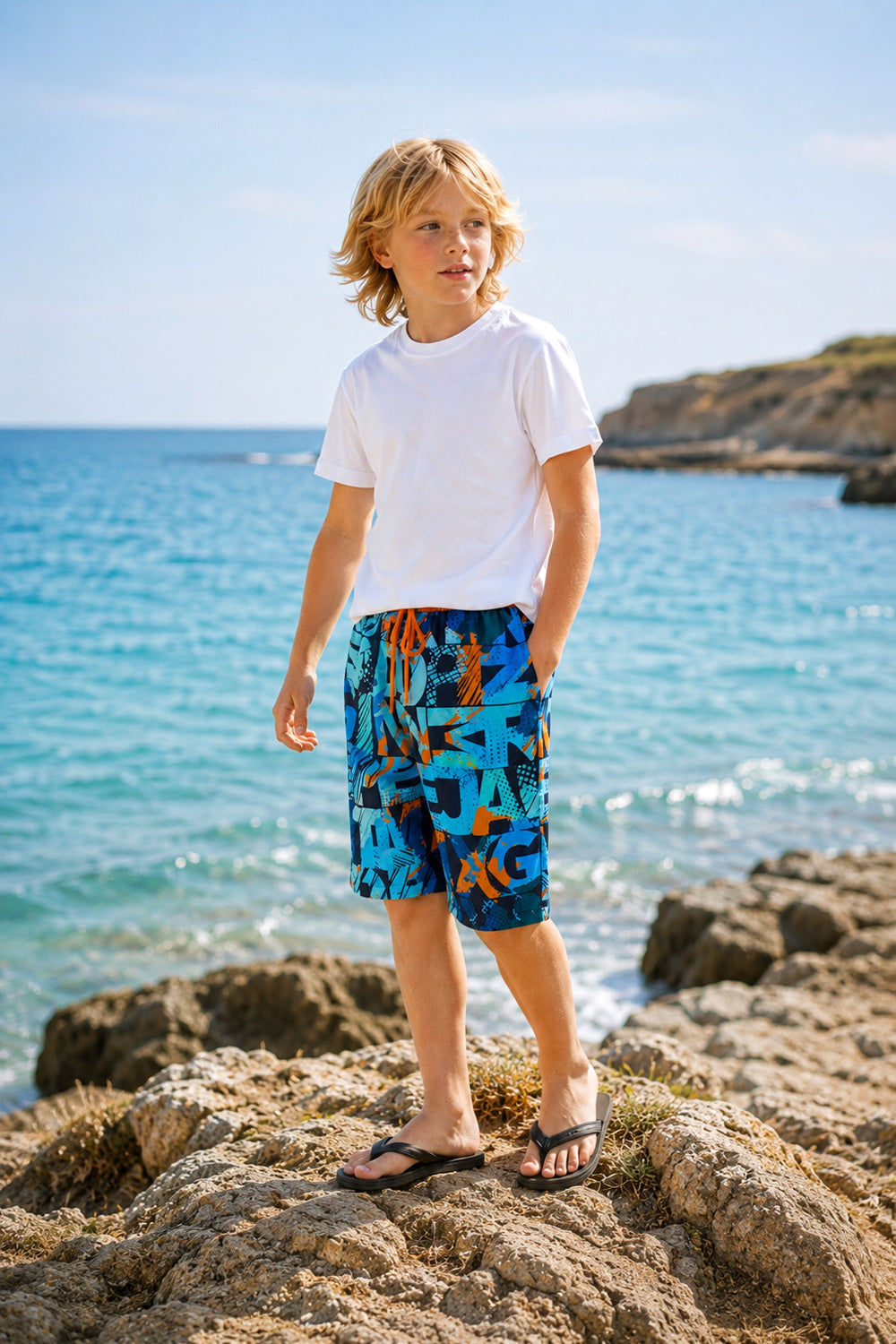 Boys' Swim Shorts – Water Repellent, Breathable, Fast Drying  – GS2501