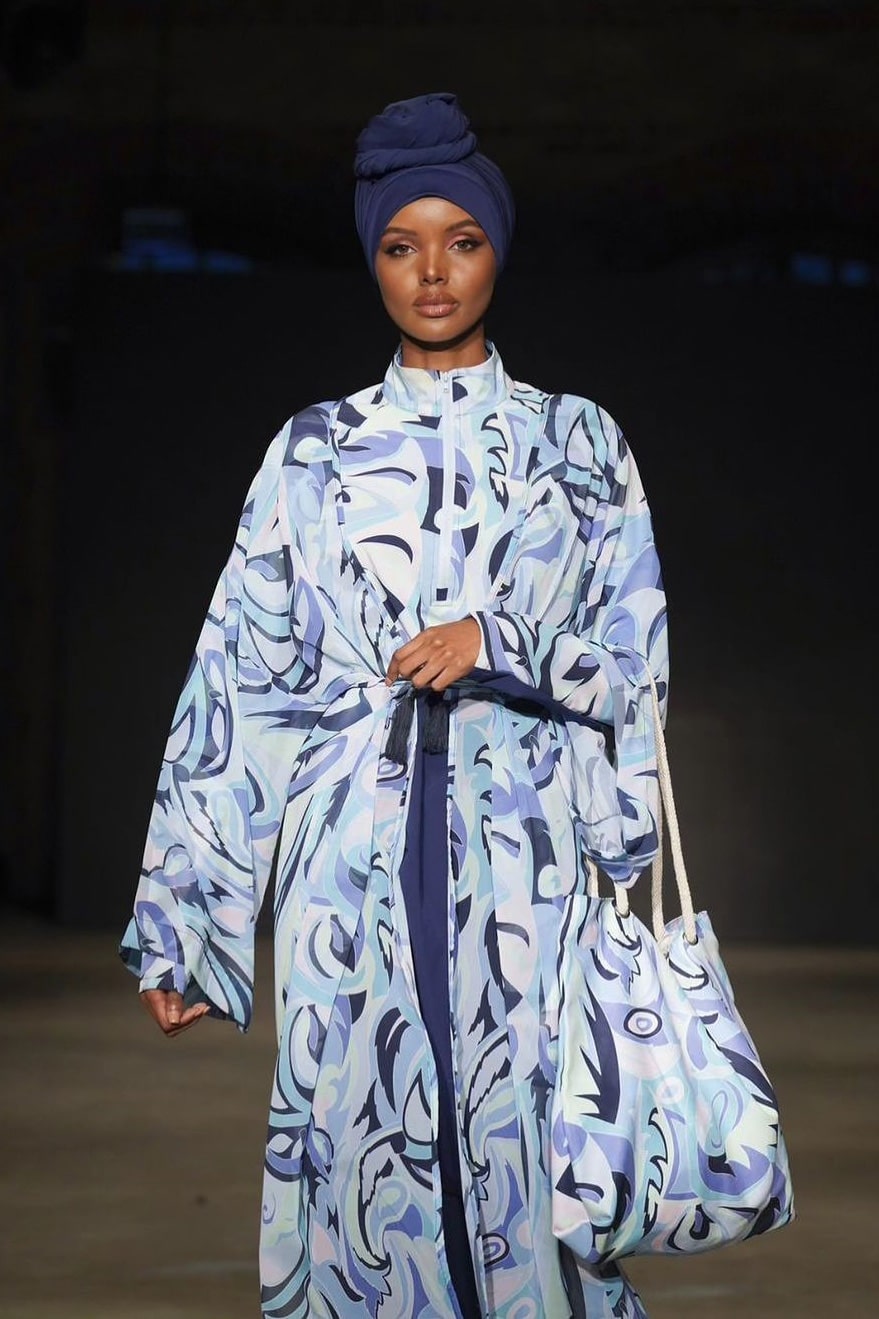 Woven Navy Burkini Modest Swimwear M2498