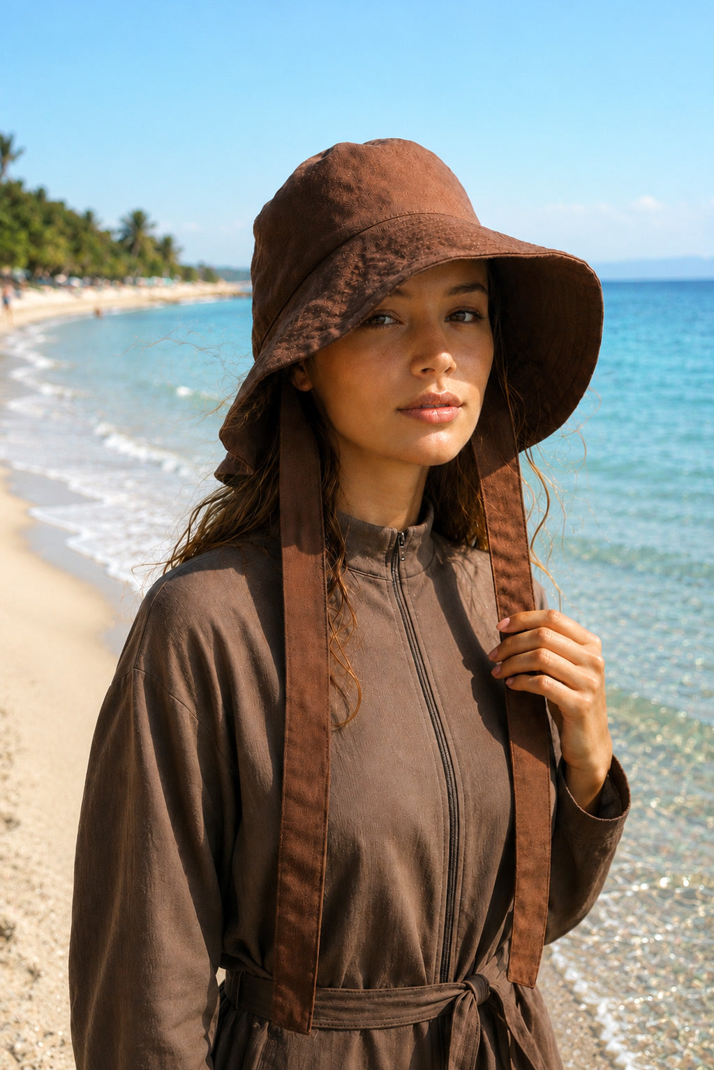 Cotton Tie-Detail Bucket Hat PS2601-5