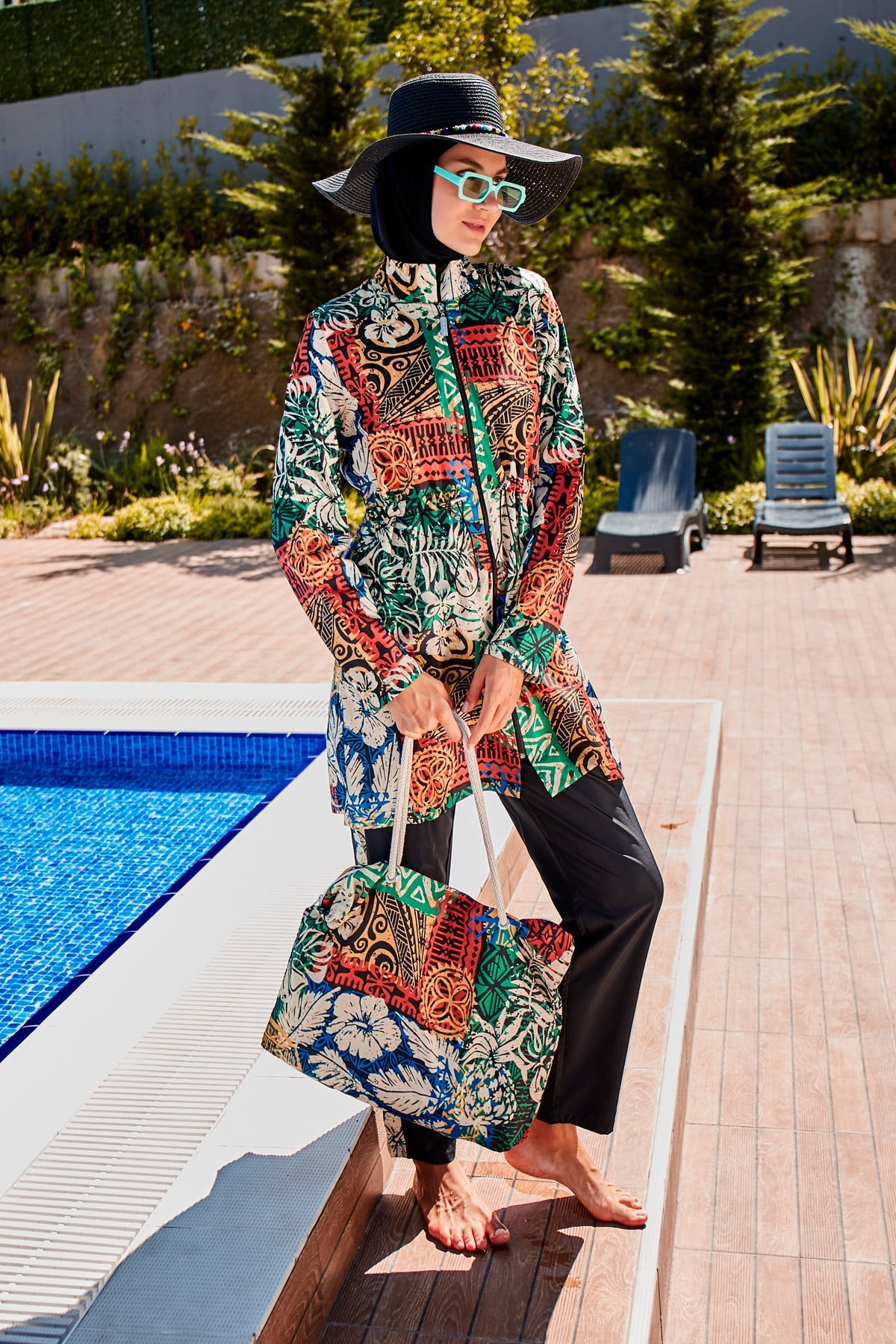 ملابس سباحة حجاب بتغطية كاملة R2301