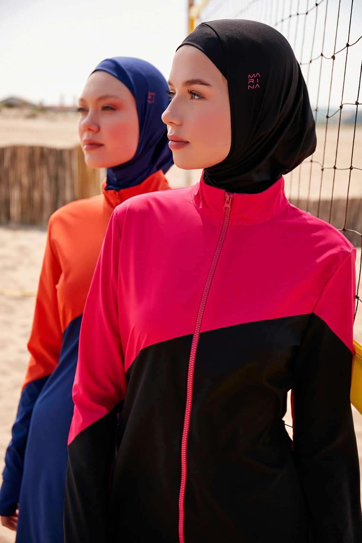 Woven Black Burkini Modest Swimwear M2316-1