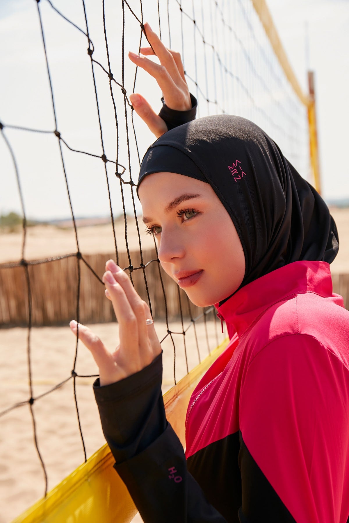 Black H2O Swimmer Series Full-Coverage Modest Swimwear Burkini - M2316-1 Secondary image