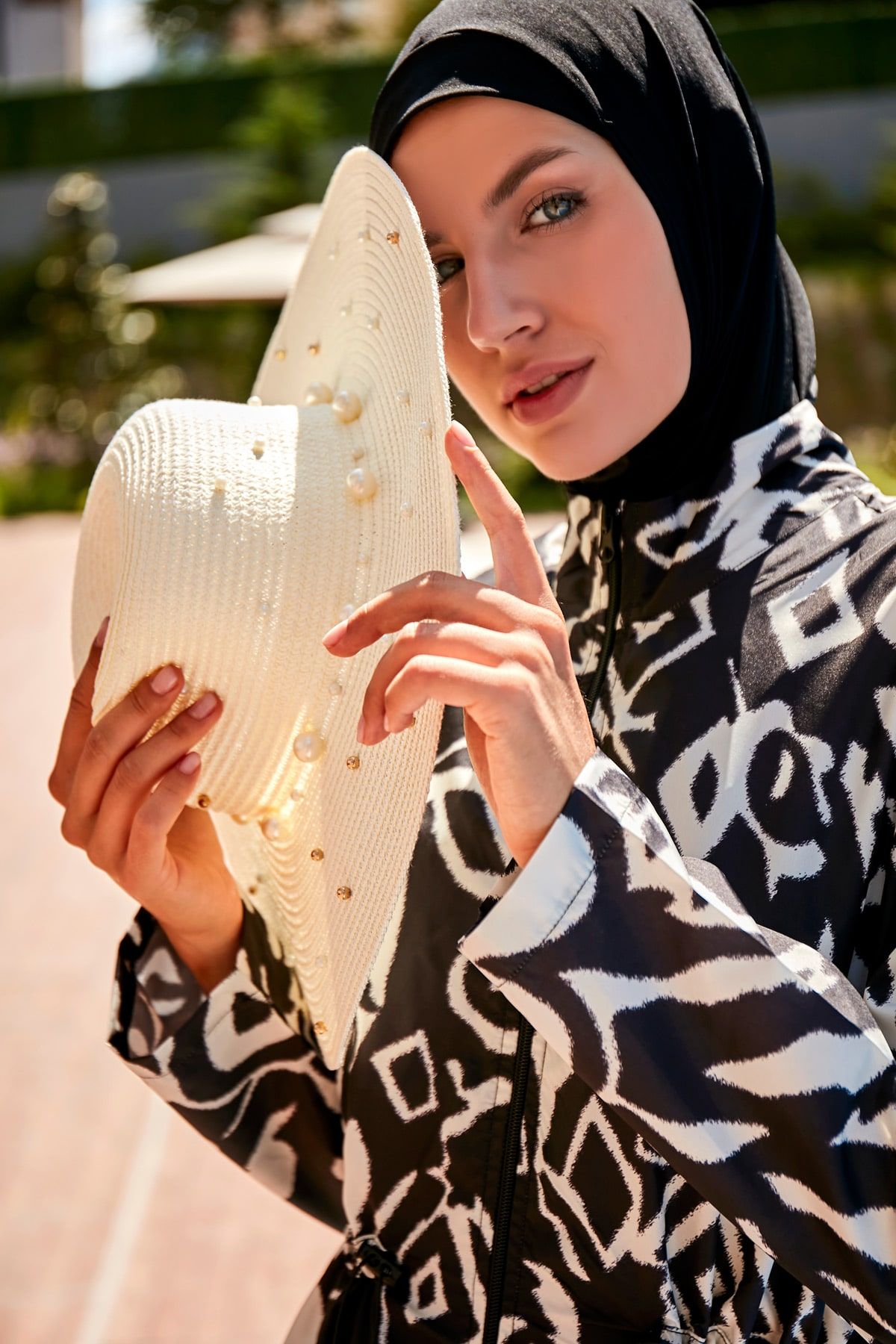 لباس سباحة محتشم بنقشة تغطي الجسم بالكامل R2303