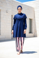 Marina Modest Burkini Swimwear Set Navy Blue – M2012