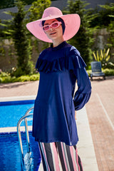 Marina Modest Burkini Swimwear Set Navy Blue – M2012