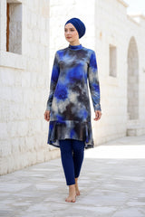 Marina Modest Burkini Swimwear Set Navy Blue – M2022