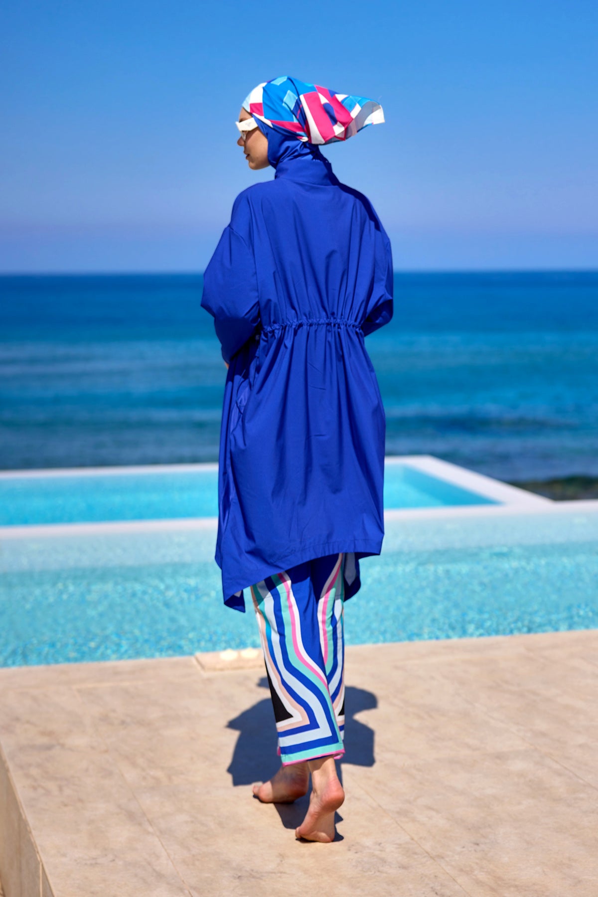 Marina Blue Full Coverage Modest Swimwear Burkini  - M2503-2