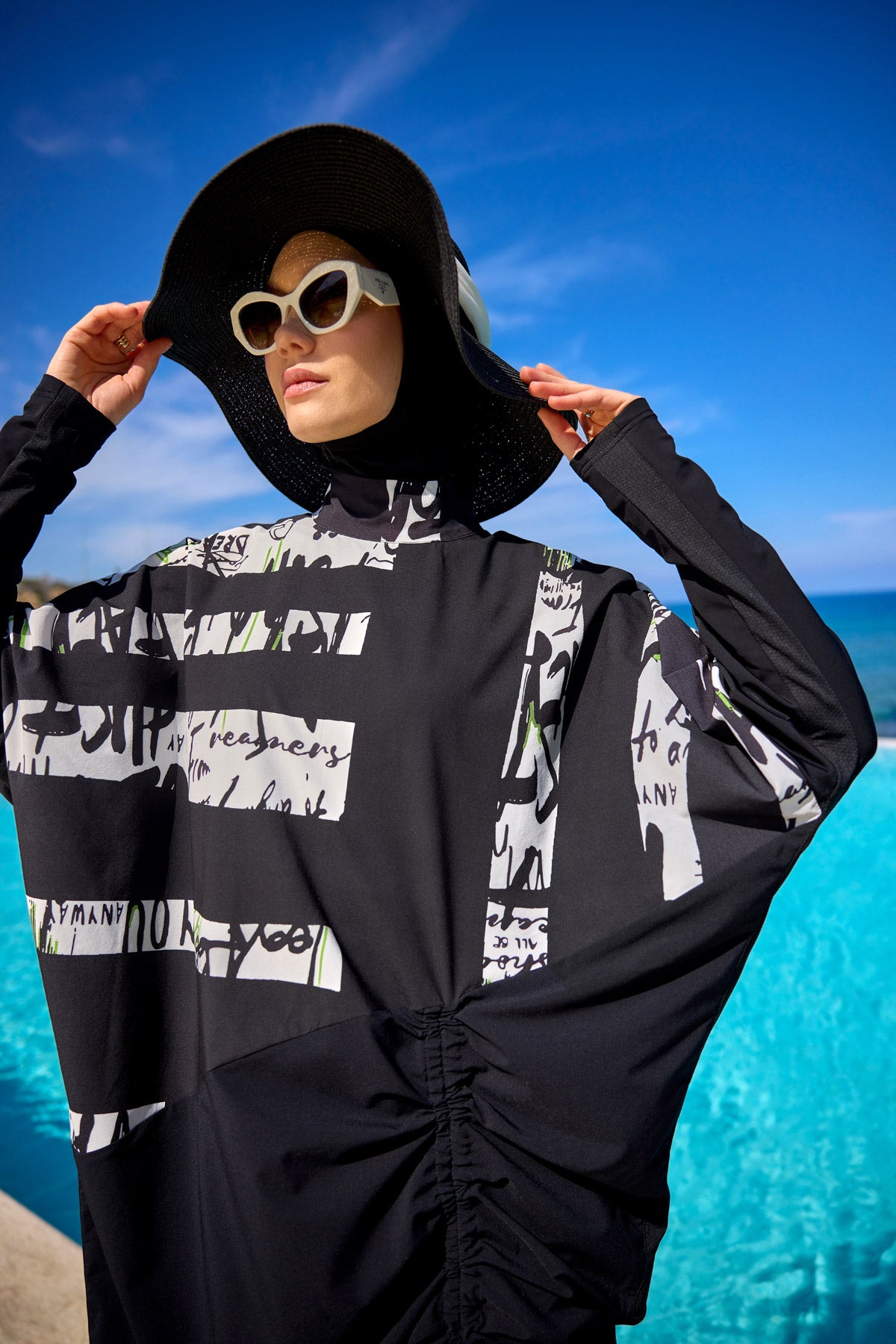 Marina Black Full Coverage Modest Swimwear Burkini - M2517