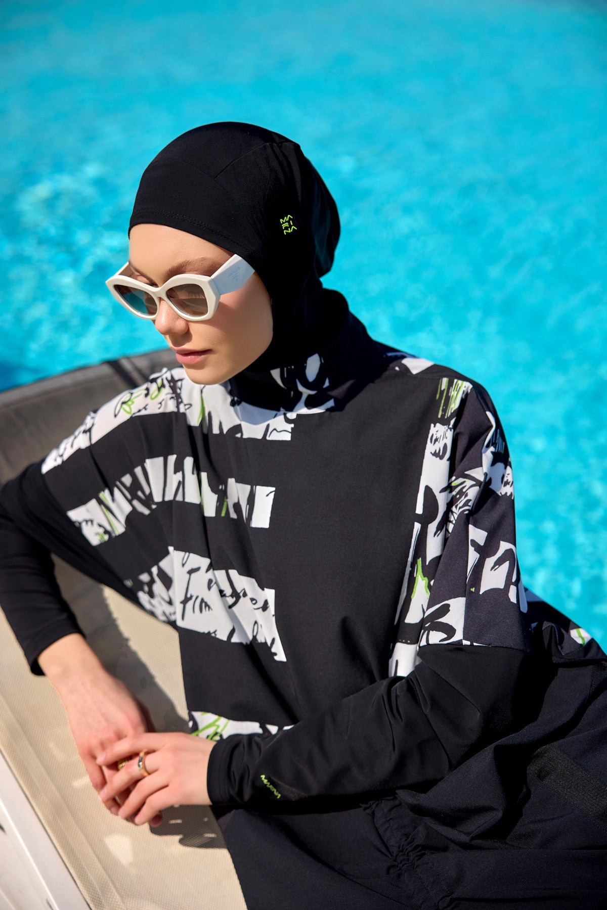 Marina Black Full Coverage Modest Swimwear Burkini - M2517