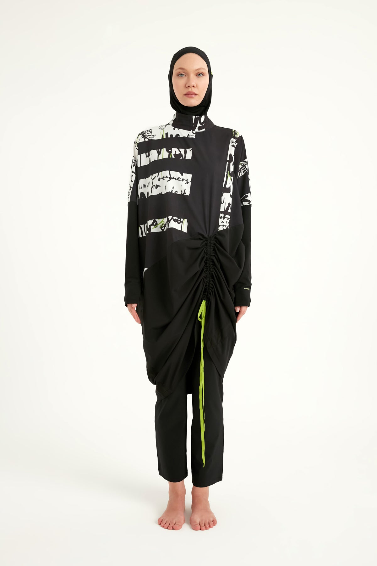 Marina Black Full Coverage Modest Swimwear Burkini - M2517