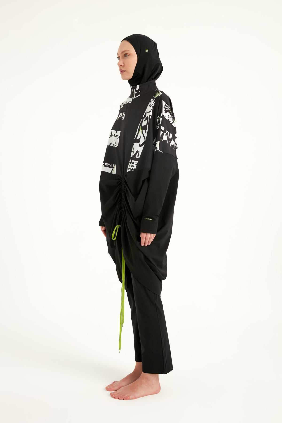 Marina Black Full Coverage Modest Swimwear Burkini - M2517