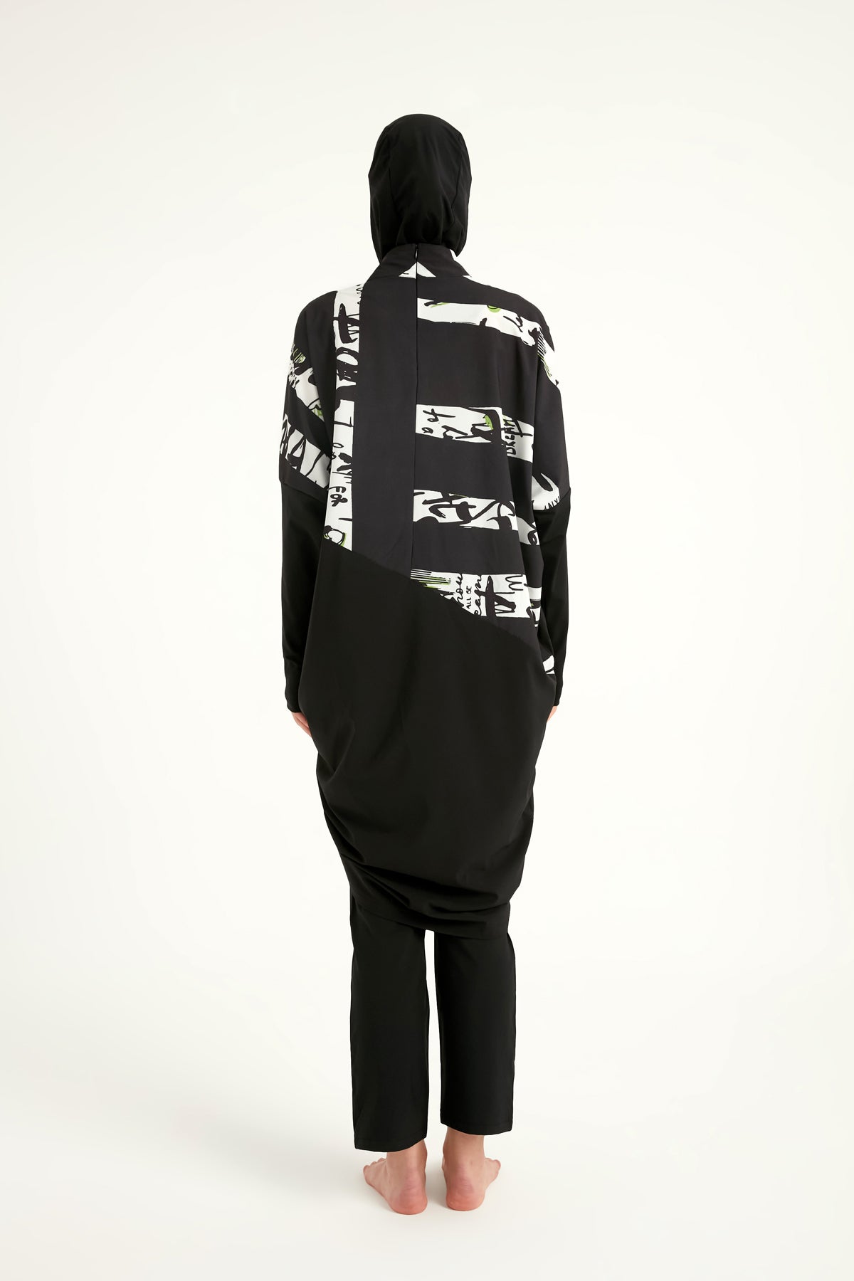 Marina Black Full Coverage Modest Swimwear Burkini - M2517