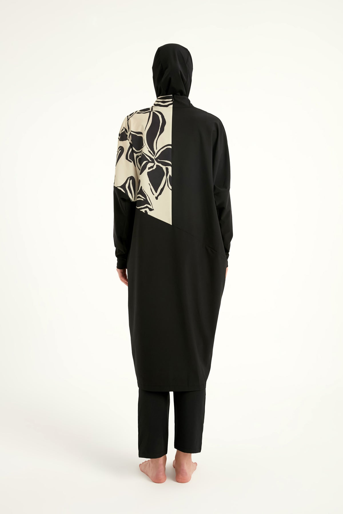 Marina Black Full-Coverage Modest Swimwear Burkini - M2518