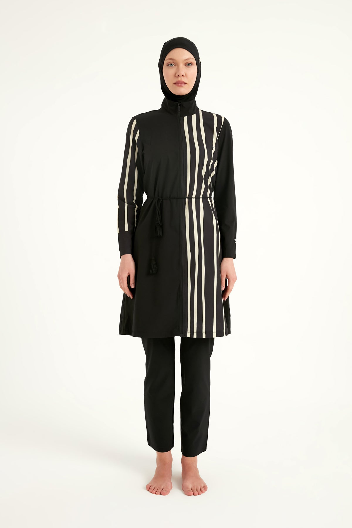 Marina Black Full-Coverage Modest Swimwear Burkini - M2520