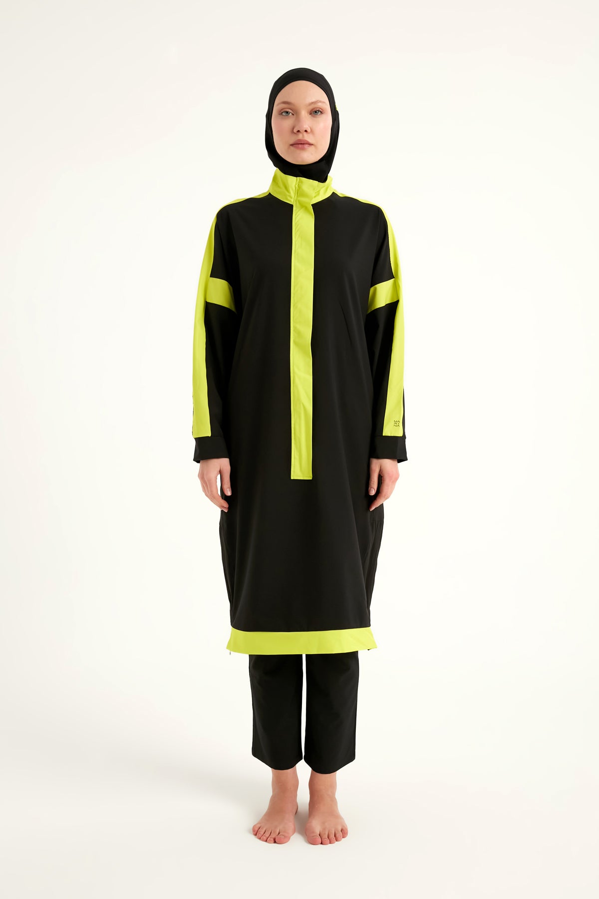 Marina Black Full-Coverage Modest Swimwear Burkini - M2528-1