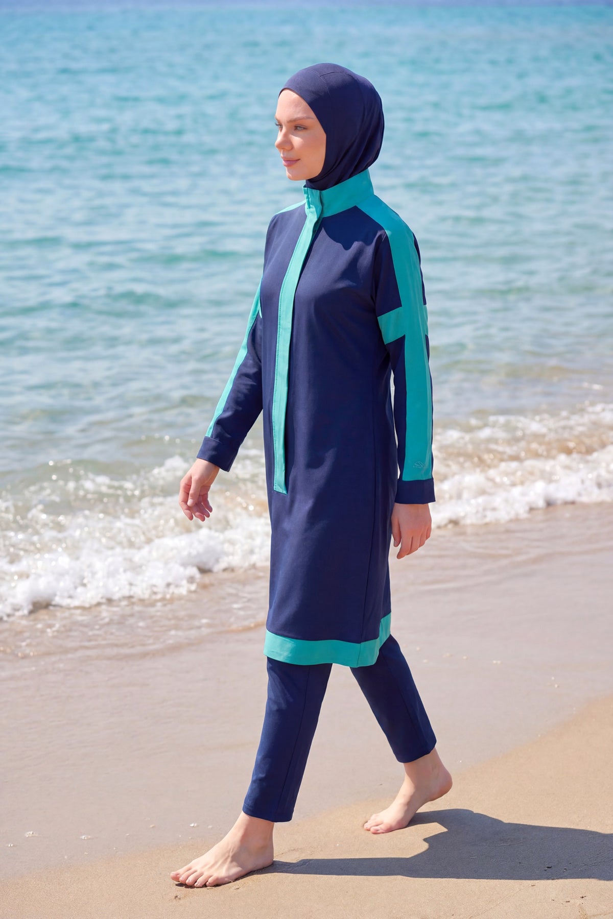 Marina Navy Blue Full-Coverage Modest Swimwear Burkini - M2528-2