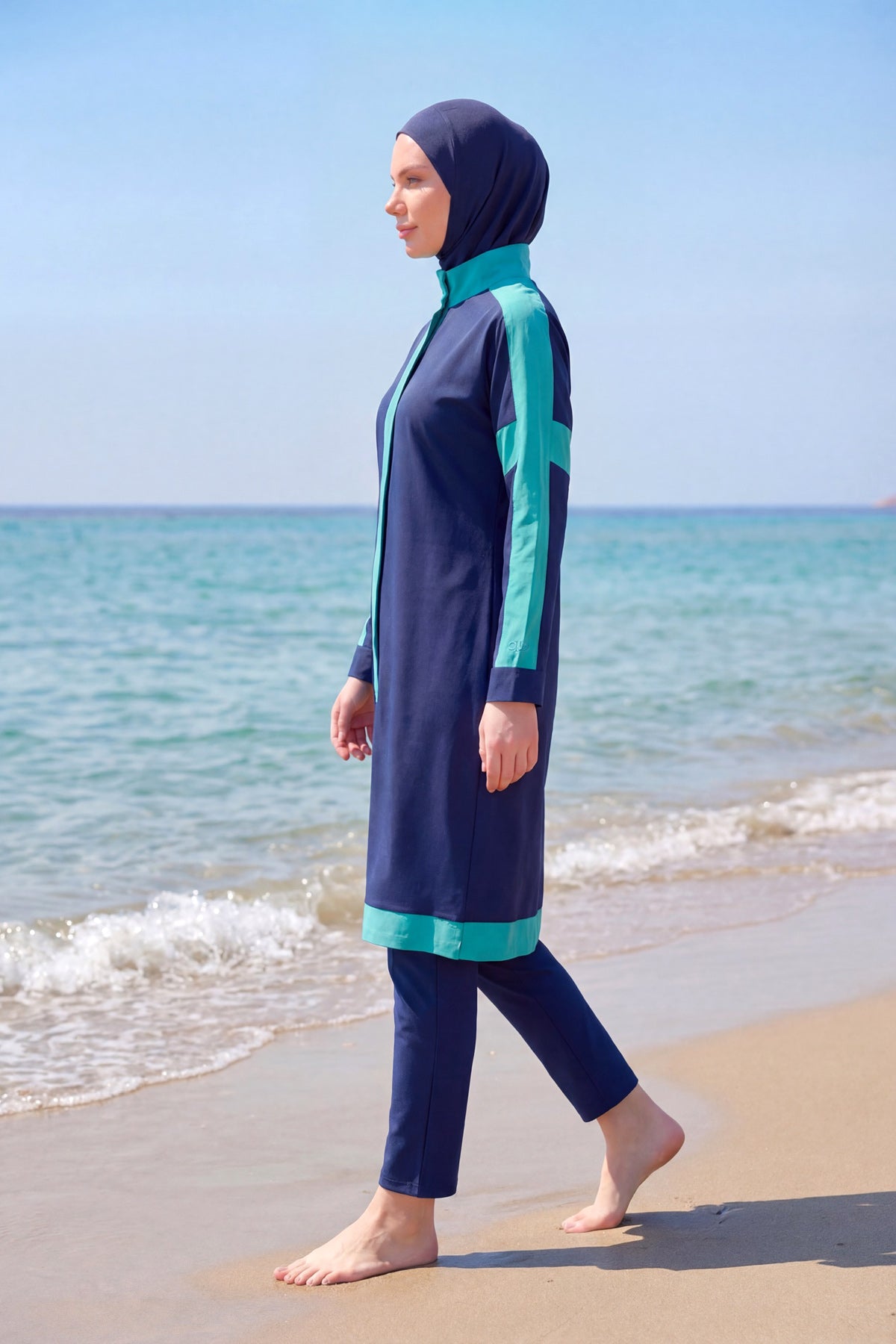 Marina Navy Blue Full-Coverage Modest Swimwear Burkini - M2528-2