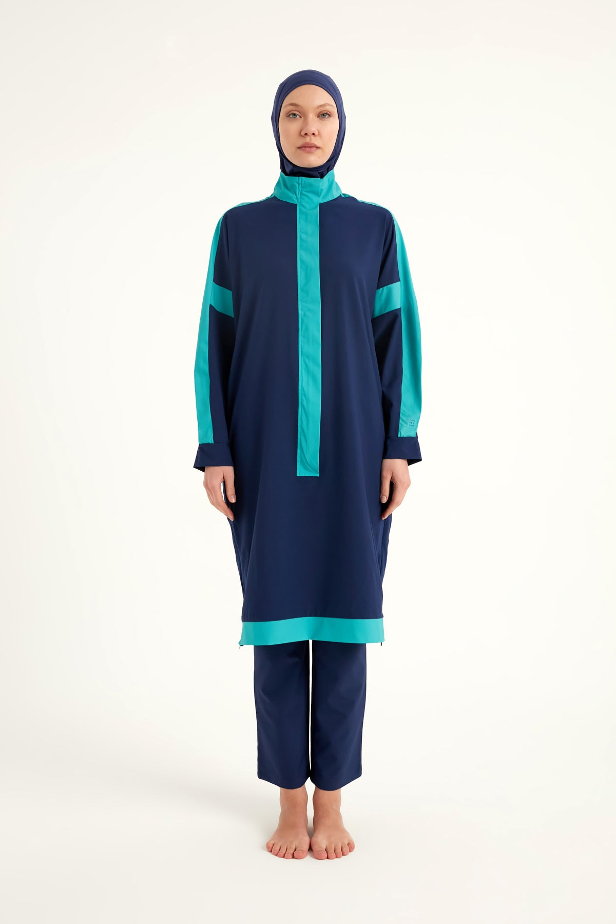 Marina Navy Blue Full-Coverage Modest Swimwear Burkini - M2528-2