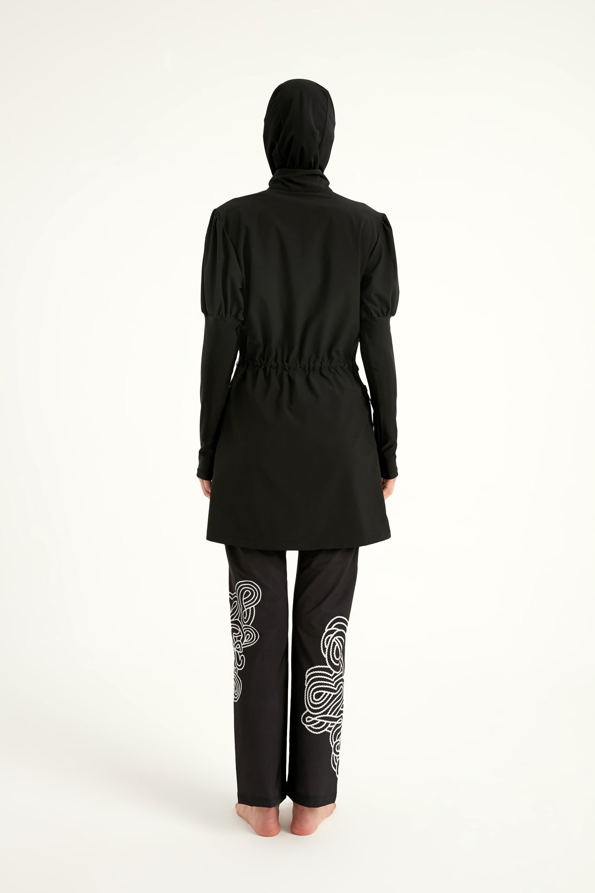 Marina Black Full-Coverage Modest Swimwear Burkini - M2535