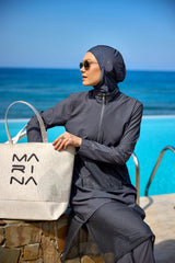 Marina Grey Modest Swimwear Burkini M2508-4