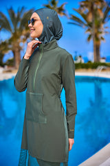 Marina Khaki Modest Swimwear Burkini - M2508-3