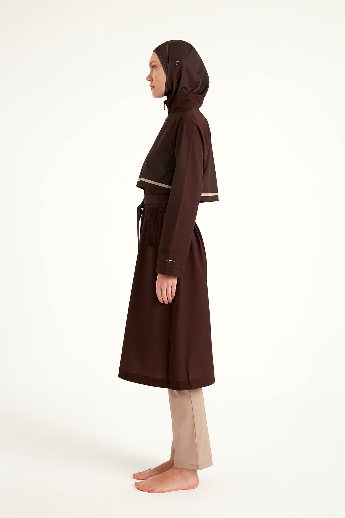 Marina Brown Full Coverage Modest Swimwear Burkini Set M2533