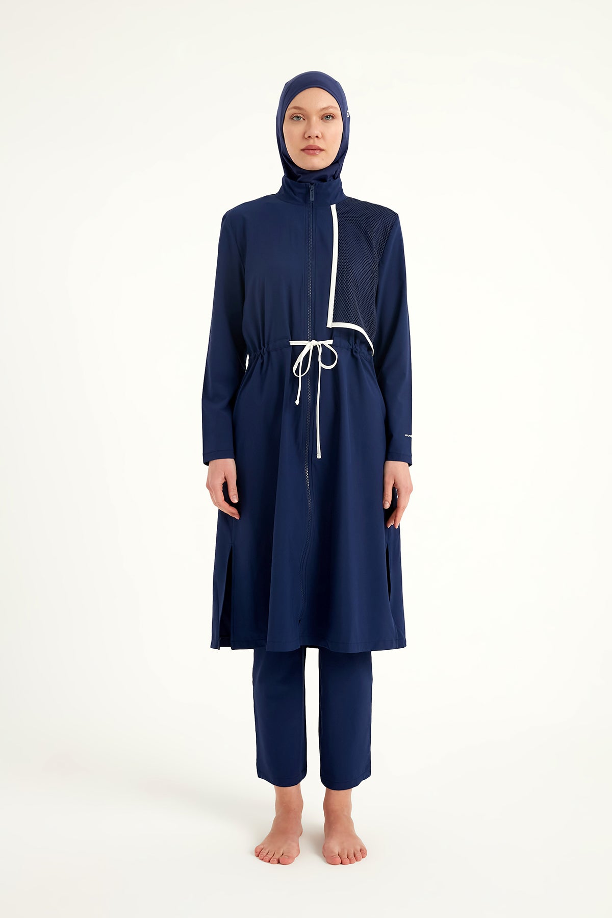 Navy Full Coverage Modest Swimwear Burkini Set M2506-2 AE