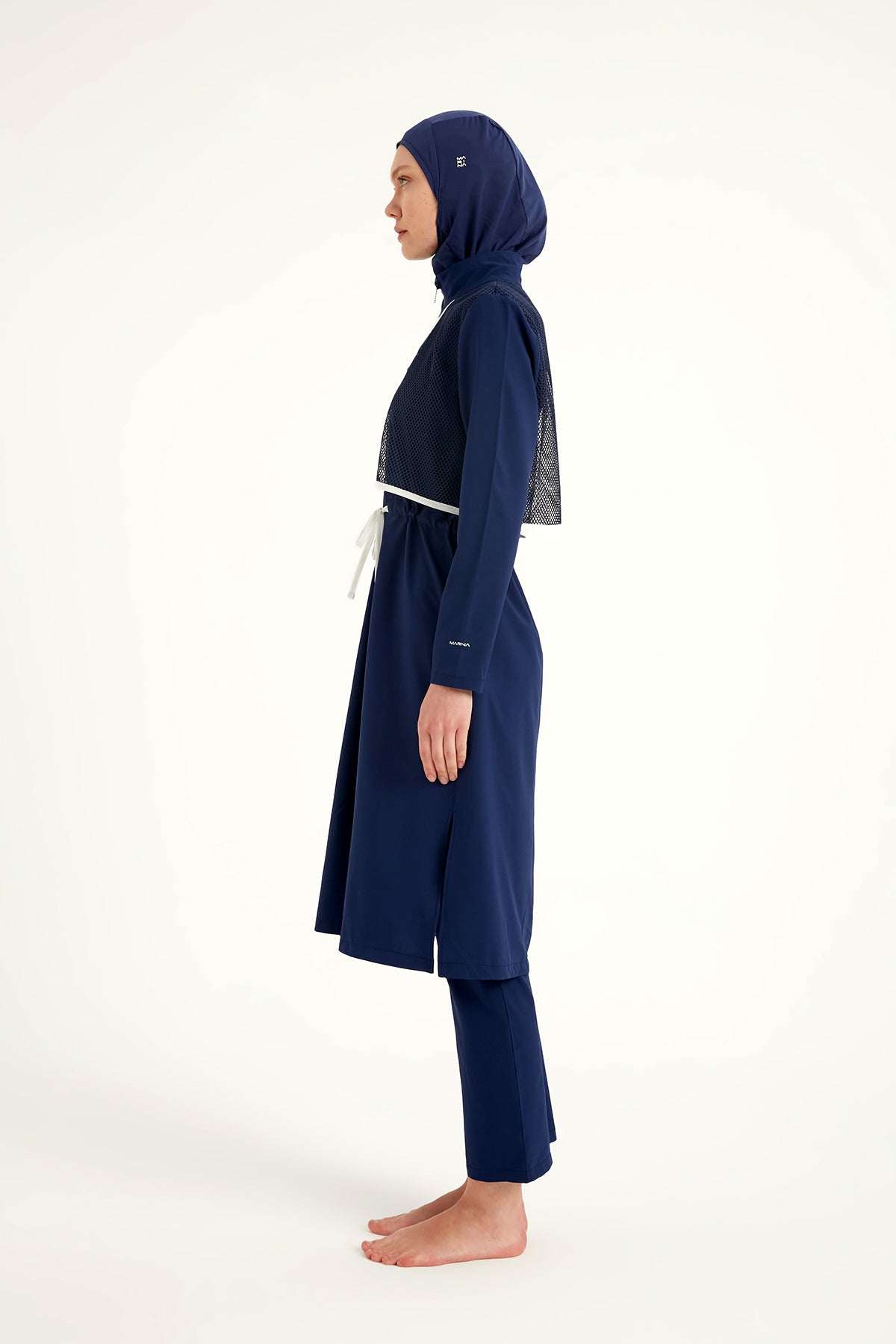 Navy Full Coverage Modest Swimwear Burkini Set M2506-2