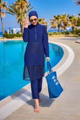 Marina Navy Modest Swimwear Burkini – M2508-2