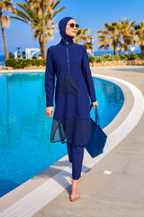 Marina Navy Modest Swimwear Burkini – M2508-2