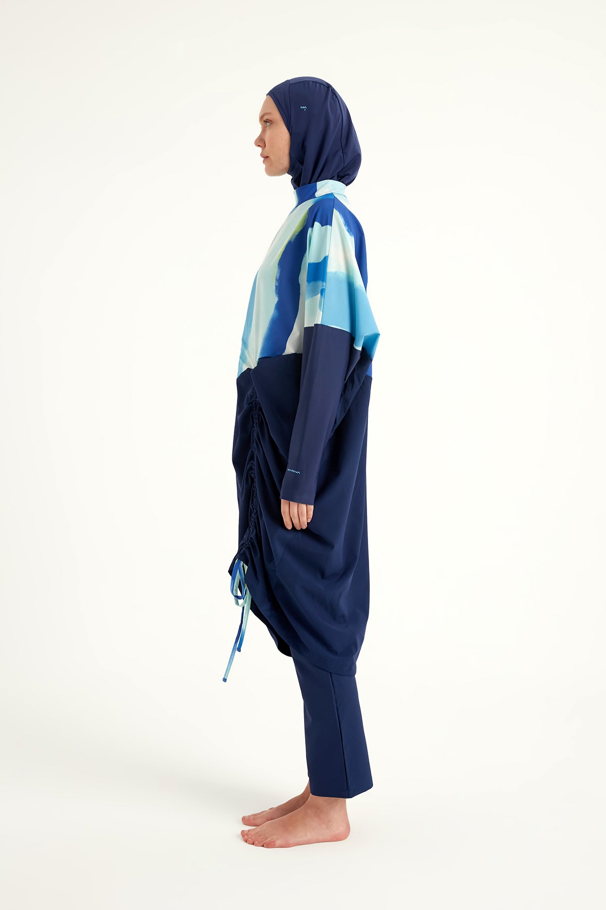 Navy Full Coverage Modest Swimwear Burkini Set M2513