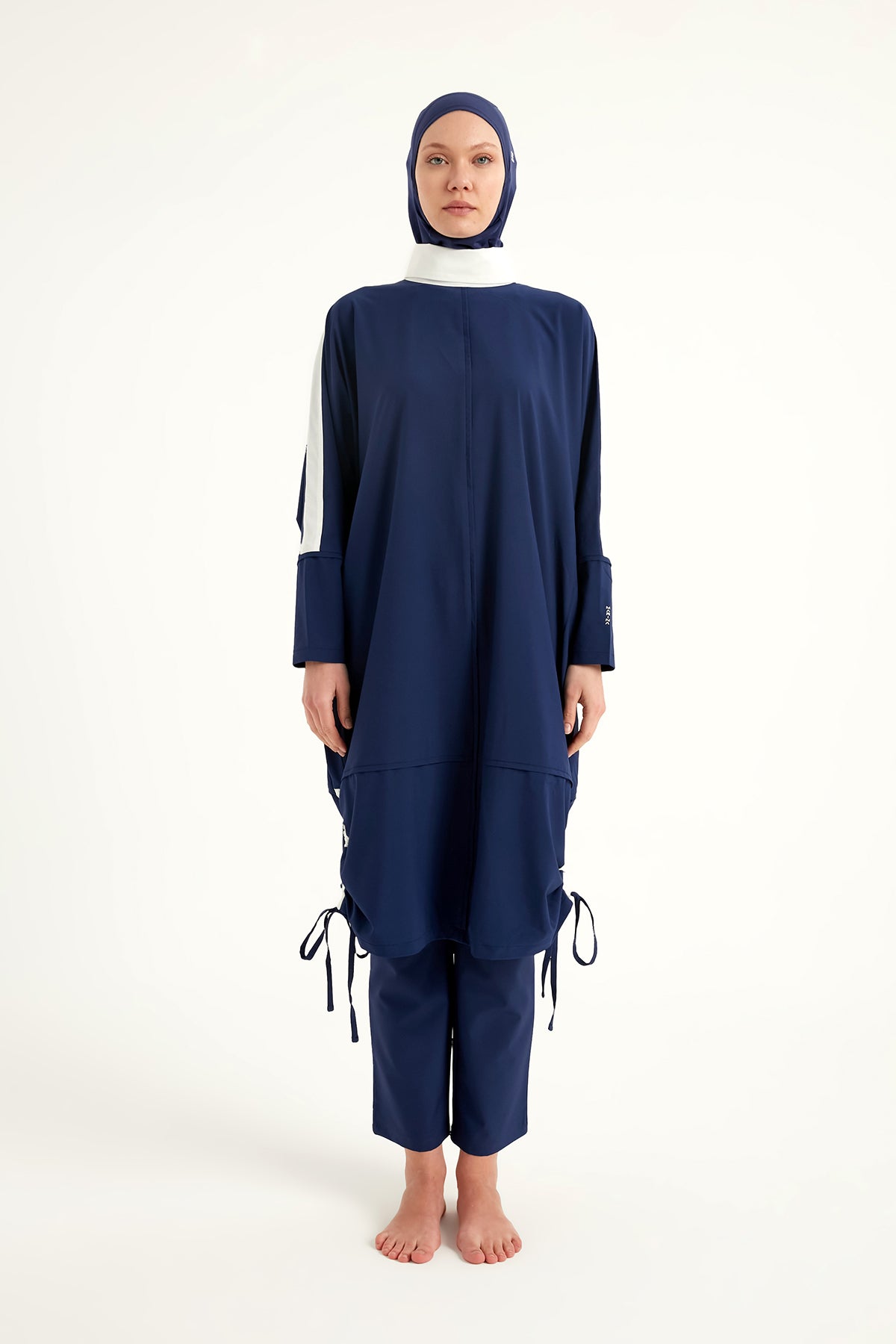 Navy Full Coverage Modest Swimwear Burkini Set M2521-2