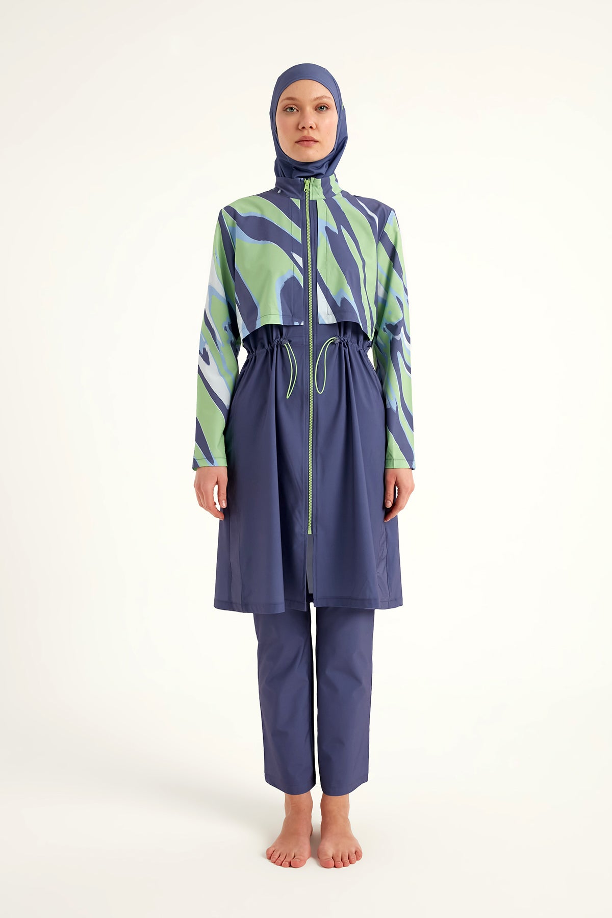 Marina Purple Full-Coverage Modest Swimsuit – M2509